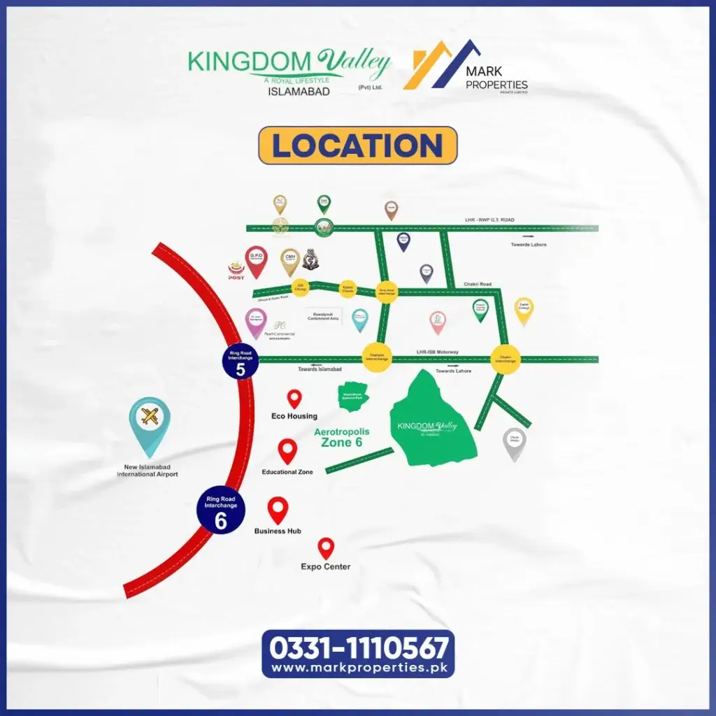 KINGDOM VALLEY ISLAMABAD LOCATION
