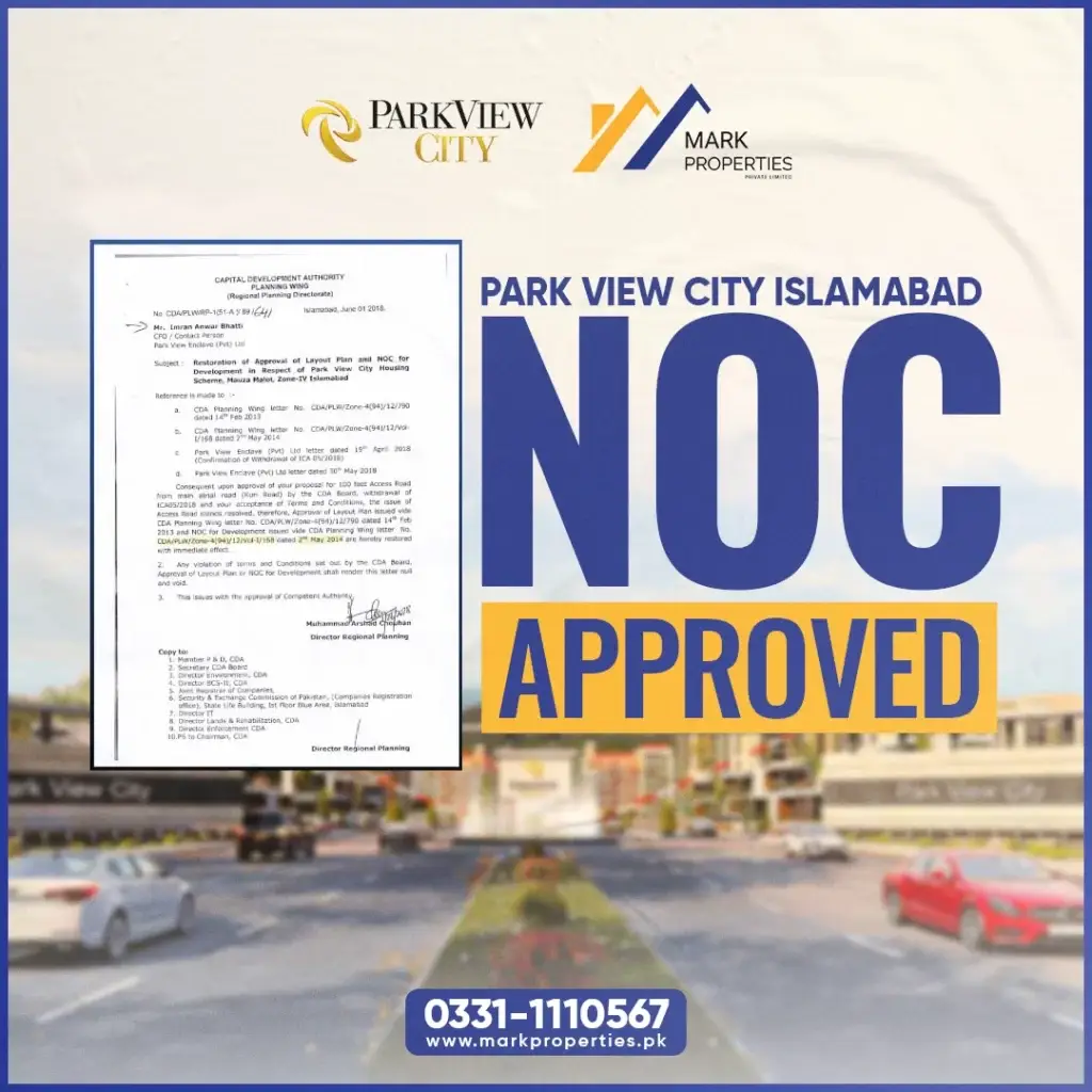 PARK VIEW CITY ISLAMABAD NOC